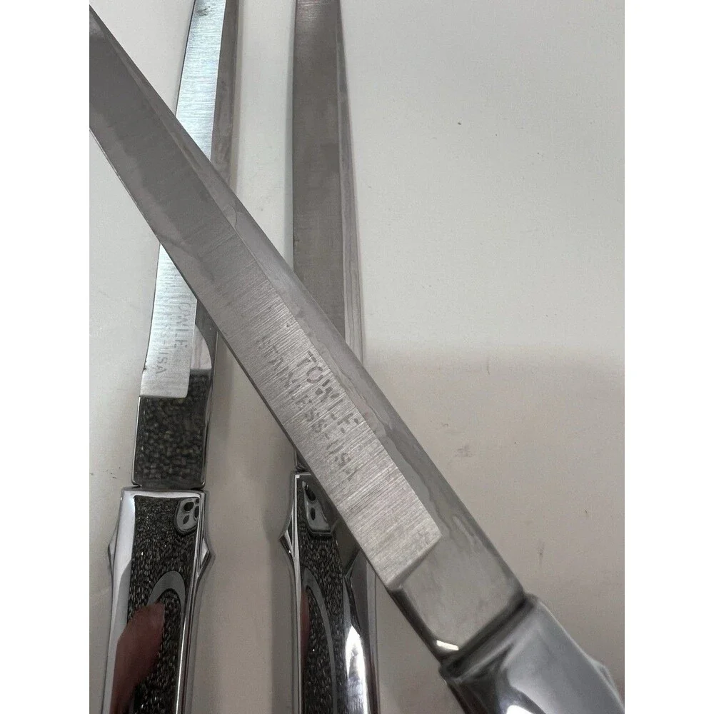 7 Towle Byfield Stainless Steel Steak Knives Discontinued 8.5” MCM 1970’s
